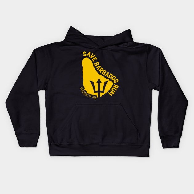 The Save Barbados Rum Kids Hoodie by oswaldomullins